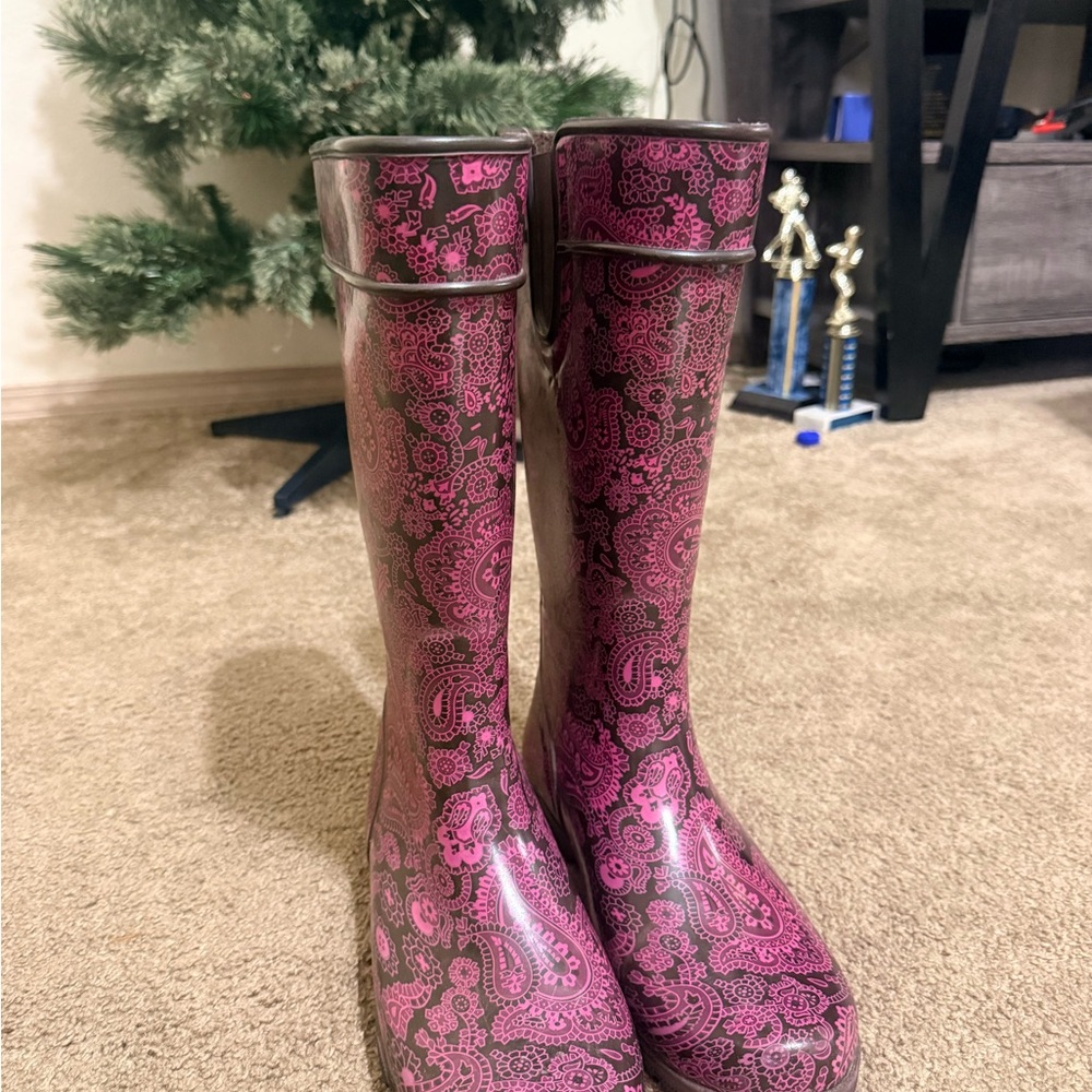 SOLD Sperry tall rain rubber boots US 10